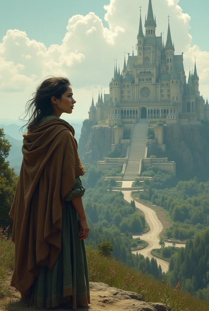 A long time ago. A poor woman who dreams palace.