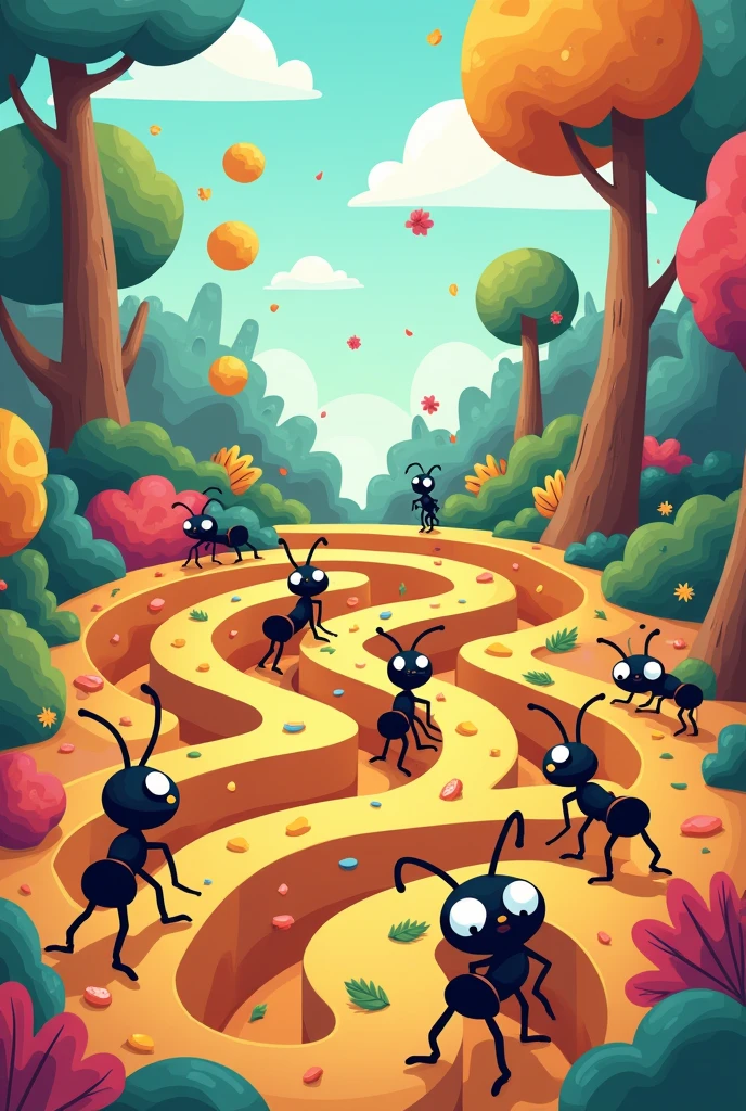 Ant cartoon maze, ??? activities 
