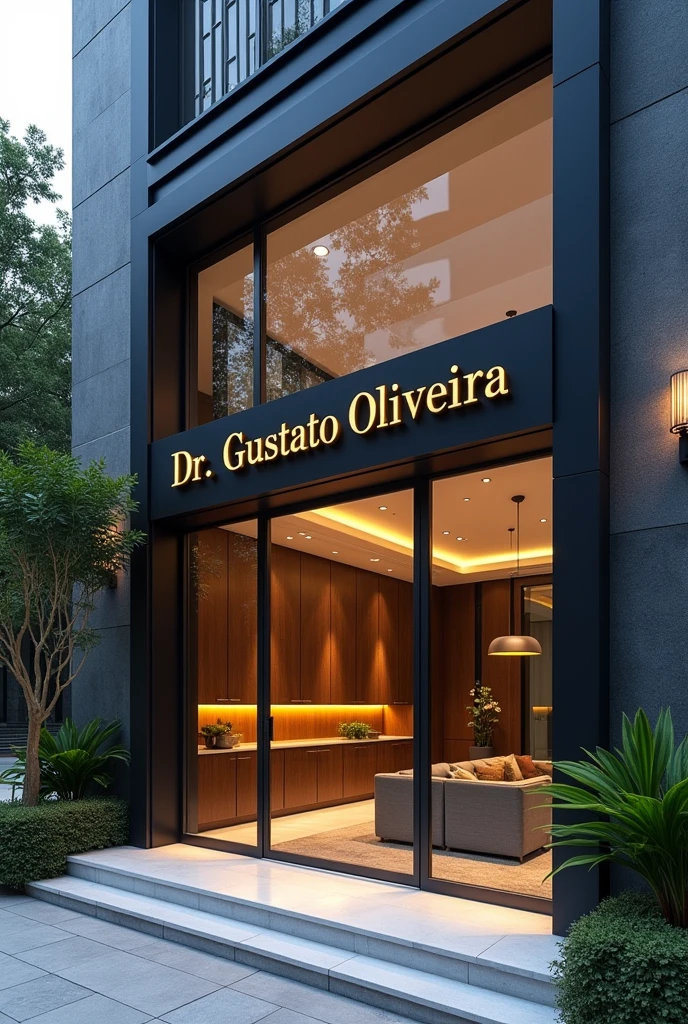 A photo of a law office with the sign “Dr Gustavo Oliveira”