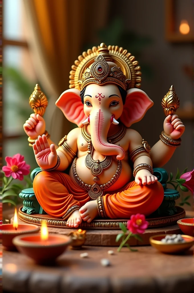 Ganapati decoration in home