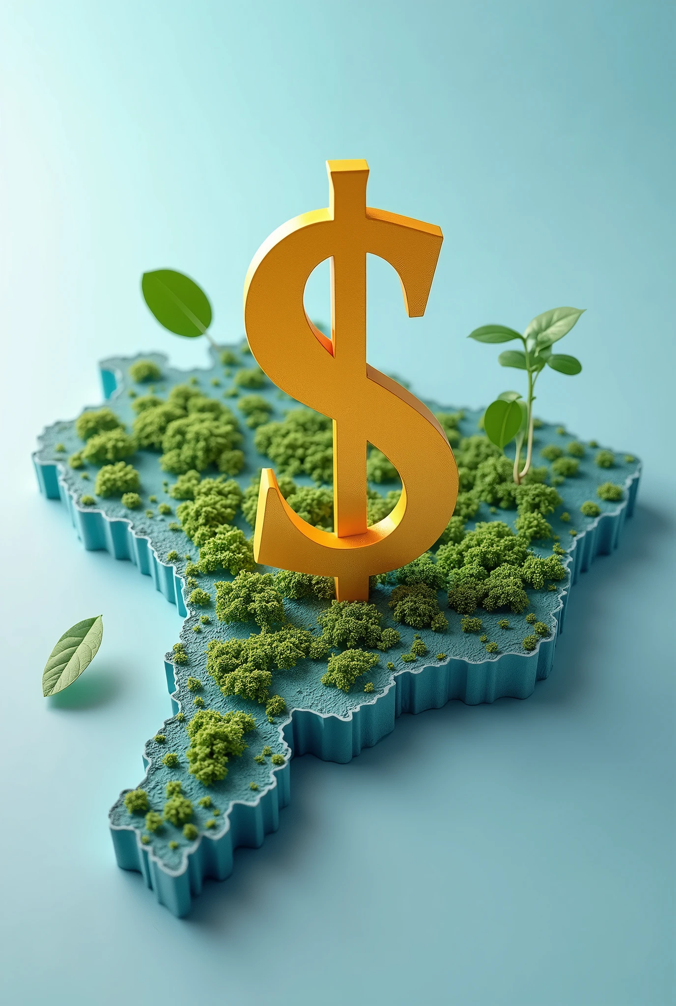 create an image with the Brazilian real symbol on top of the state of Mato Grosso
