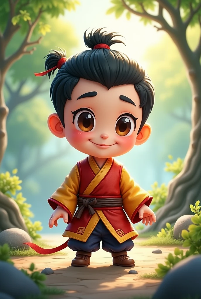 Yang Guo, chibi, right arm amputee