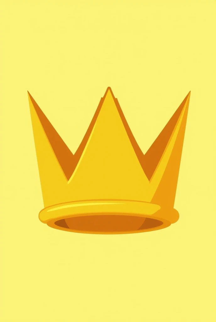 A crown of a king, Basic Yellow Cartoon 2D
