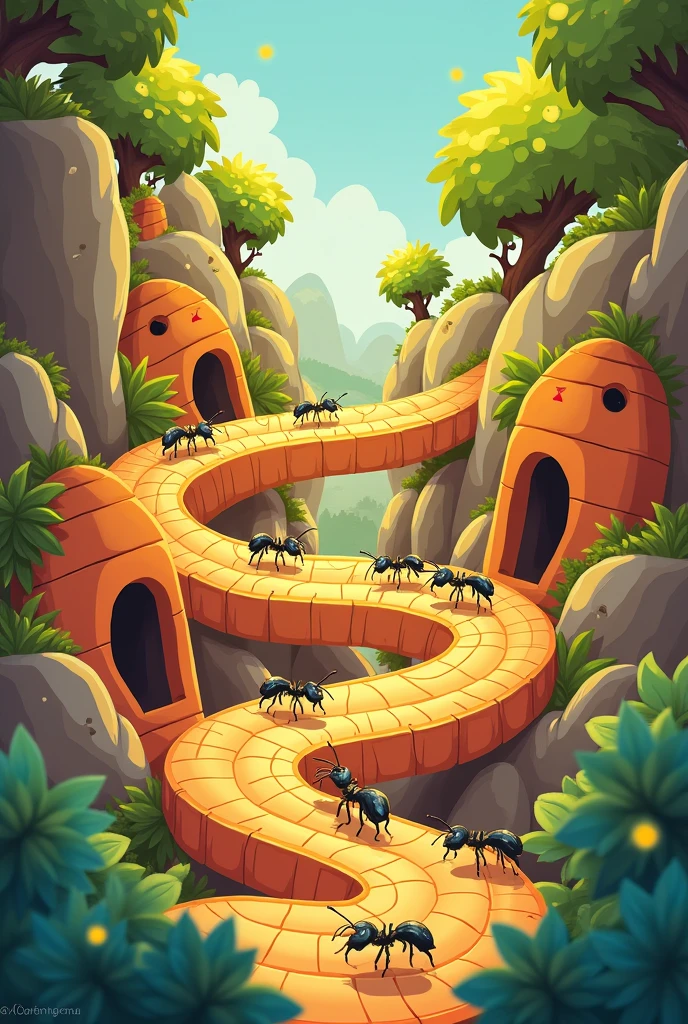 Ant maze, ??? activity, game, cartoon, book
