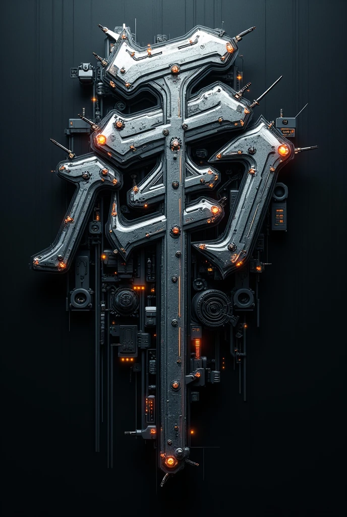 A highly detailed and intricate logo design, A futuristic mecha or Gundam style digital art, A strong and majestic capital letter "high" With mechanical components, A stylish and advanced logo,With a cyberpunk aesthetic, A sophisticated and cutting-edge logo,With industrial machinery and weapons components, A dynamic and impressive logo,Combining traditional Chinese calligraphy with sci-fi mechanical parts, A bold and eye-catching logo,Blending ancient Chinese aesthetics with modern high-tech visuals, A complex and detailed logo,by "high" Characters combined with advanced weapons or armor suit designs, A visually stunning logo,Showing a meticulously crafted "high" Symbols incorporating futuristic machinery and advanced technology