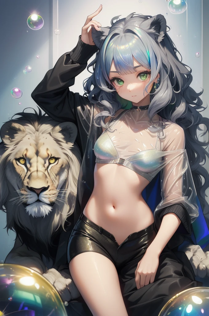 (Highest quality,masterpiece,Esoteric,Super Resolution),Bubble Tech,sf,transparent,Iridescent,See through,inflation,One person,,Gray Hair,Wavy Hair,開stomachた額,Green Eyes,瞳孔が狭stomach,Lion&#39;s Ears,white Lion&#39;s Ears,Lion&#39;s Tail,Tropical Garden,Flowers,(masterpiece), (best quality), smile brightly, 1 woman, 2, bewitching, show off underwear, frilled underwear:1.2, blue color underwear, layered skirt, swell one's loins++, fullback underwear , large breast , cute outfit:1.2, (leg up, grab knee, standing split) , skirt, cinematic,,((((neon Purple Hair | Neon pink hair | Neon blue hair | Neon Aqua Hair | Purple Hair | Fuchsia colored hair | Fluorescent blue hair | Amethyst Hair | Neon Hair | 明るstomachピンクの髪 :1.5)))), ((((Made with paint、Defying Gravity,A thick current)))),((((Paint splashes:1.3,Shiny Hair: 1.3)))),(((transparent))),(((長stomach三つ編みの液体ペイント))),Glamorous Body,Plump thighs,Realistic Flesh,Backlight,Shiny Hair,is,Panties in full view,Plump thighs,Muscle streaks,Playing with fireballs,Glowing magic circle,stomach,balance,((Press against the glass,breast,1.5)),Oppression,おっぱstomach,Chest pressing,