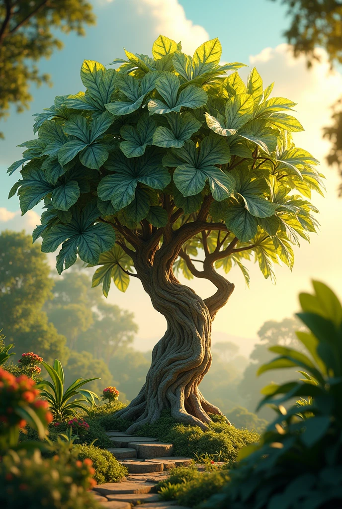create an image of a real money tree