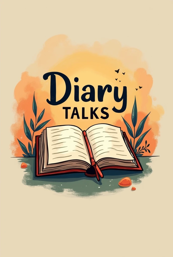 Create a logo image for a youtube channel named Diary Talks where we talk about social issues and it's betterment 