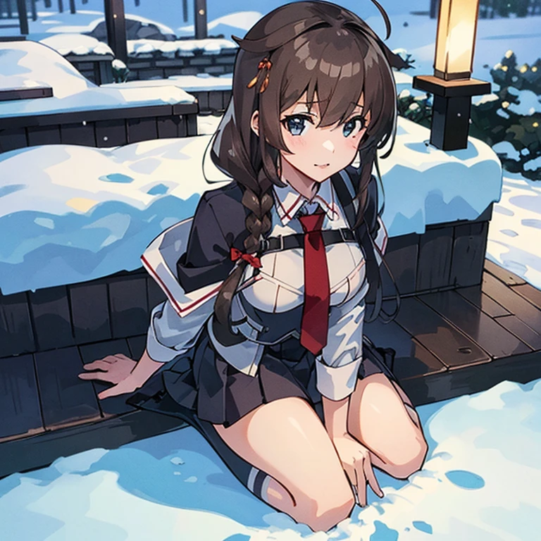 ShigureKaiSanCasualKC,
(masterpiece:1.4),(best quality:1.4), (premium:1.4), (great illustration:1.4), (ultra-detailed:1.4),(art CG, 8K),KonishiCSA,1girl,solo,full body,
Snow Scenery
