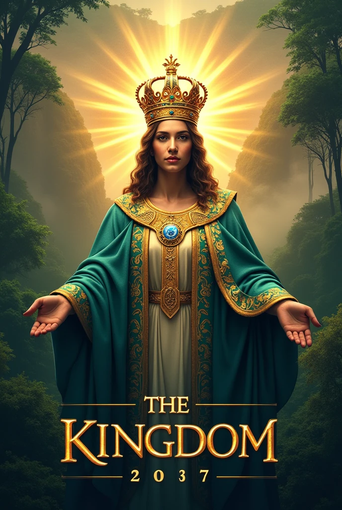 A logo image for my TIK TOK profile, my channel name is "The kingdom" and this image must contain characteristics of the kingdom of heaven and also characteristics of patriotism towards Brazil, but I don&#39;t want a cross symbol. 
