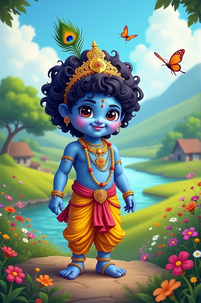 Cartoon bal sree krisna
