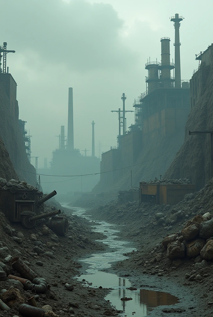 Creating images about industrial waste