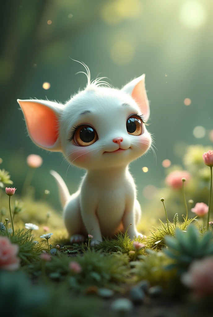 A small and cute creature with four eyes