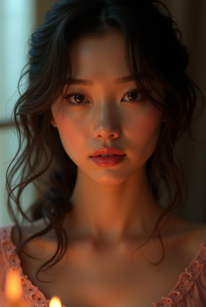 Beautiful Asian woman with a hot loving look