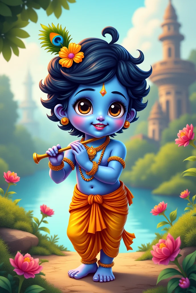Cartoon bal sree krisna images