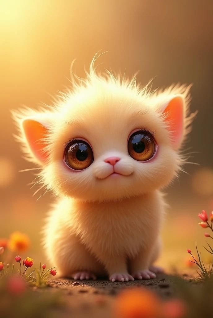 A cute little creature with four eyes