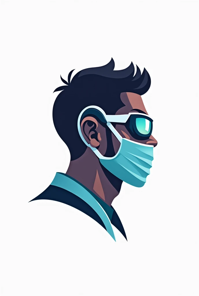 Profile logo with a doctor but with a gaming theme, not people, white background.