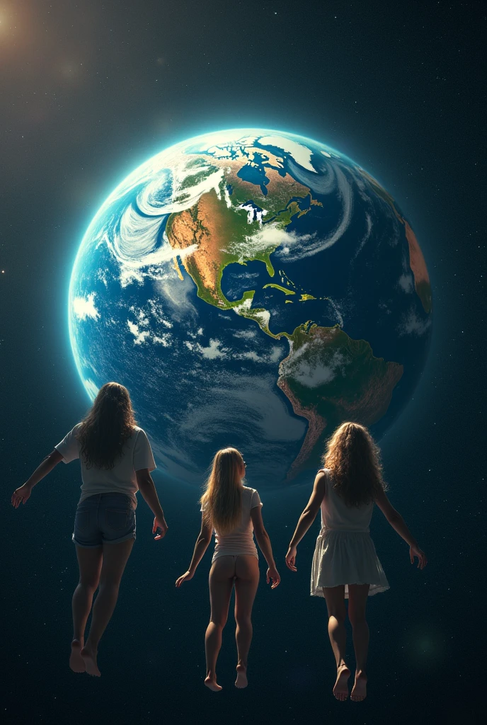 People floating in space seeing a flat earth with the exact descriptions of the Bible and also taking into account the vision of the creator's watch channel on YouTube