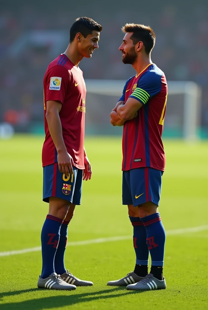 Cr7 asking messi:inglesh or spanish?