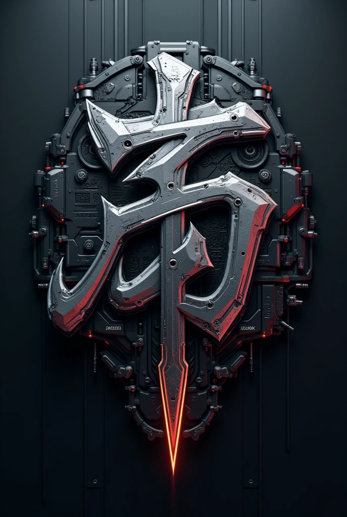 A highly detailed and intricate logo design, A futuristic mecha or Gundam style digital art, A strong and majestic capital letter "high" With mechanical components, A stylish and advanced logo，With a cyberpunk aesthetic, A sophisticated and cutting-edge logo，With industrial machinery and weapons components, A dynamic and impressive logo，Combining traditional Chinese calligraphy with sci-fi mechanical parts, A bold and eye-catching logo，Blending ancient Chinese aesthetics with modern high-tech visuals, A complex and detailed logo，by "high" Characters combined with advanced weapons or armor suit designs, A visually stunning logo，Showing a meticulously crafted "high" Symbols incorporating futuristic machinery and advanced technology