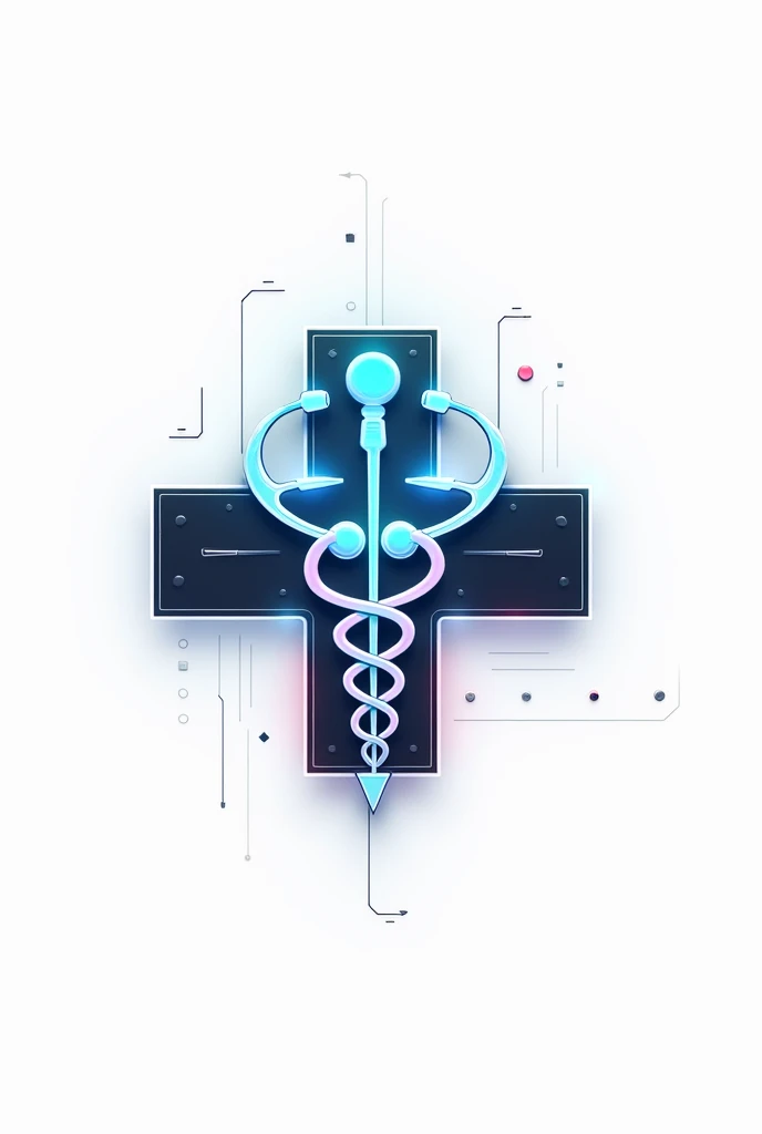 Profile logo with medical contract but with gaming theme, white background