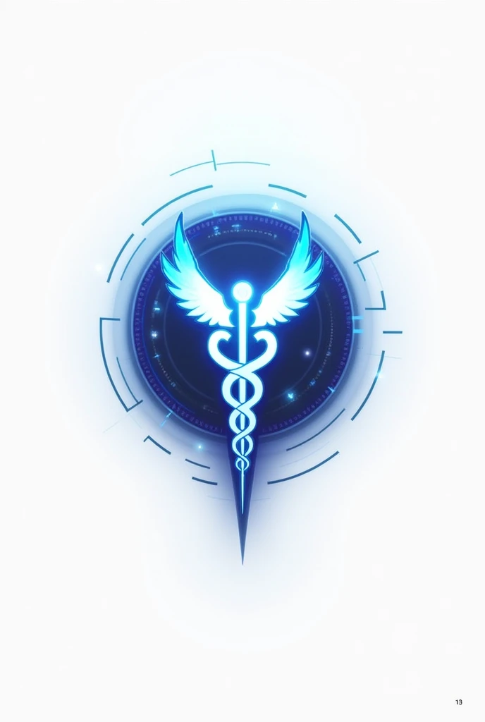 Profile logo with medical contract but with gaming theme, white background