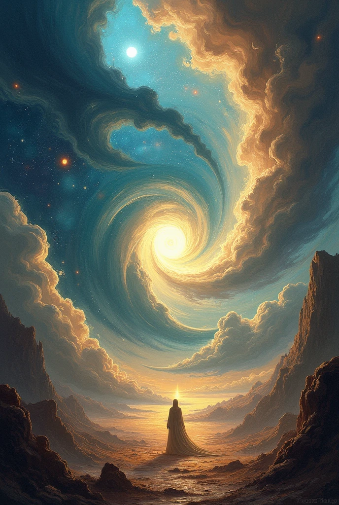 A drawing about how you imagine the cosmos began