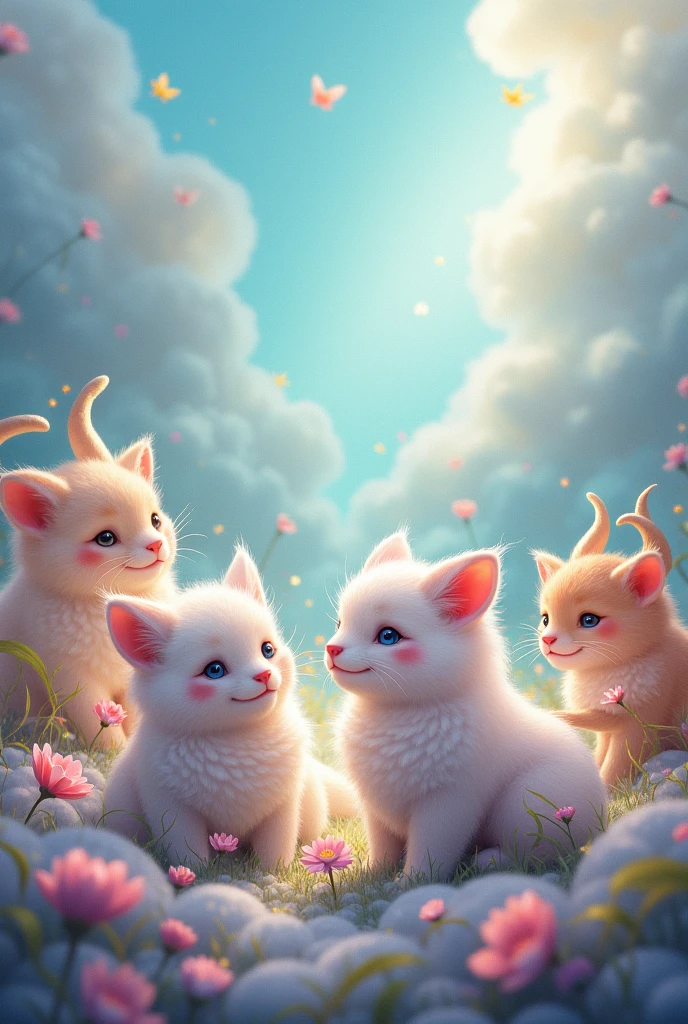 Des animaux fantastiques avec écrit floufyteam