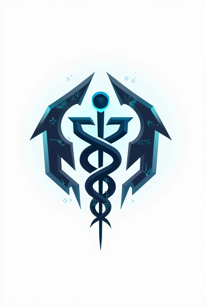 Profile logo with medical contract but with gaming theme, white background