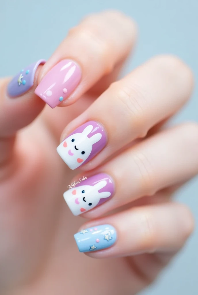 Cinnamoroll nail design