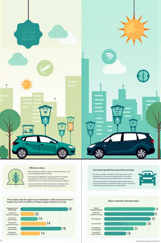 Generate posters on ic engine pollution vs electric vehicle pollution