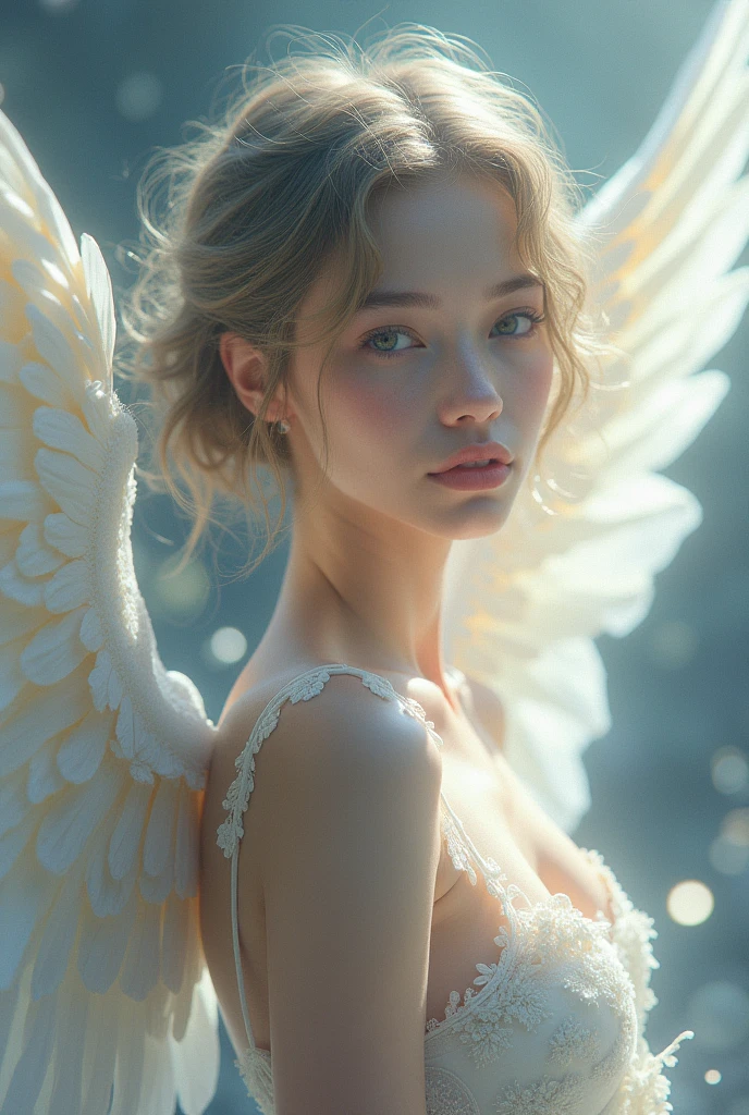 Goddess of beauty,wings,short hair