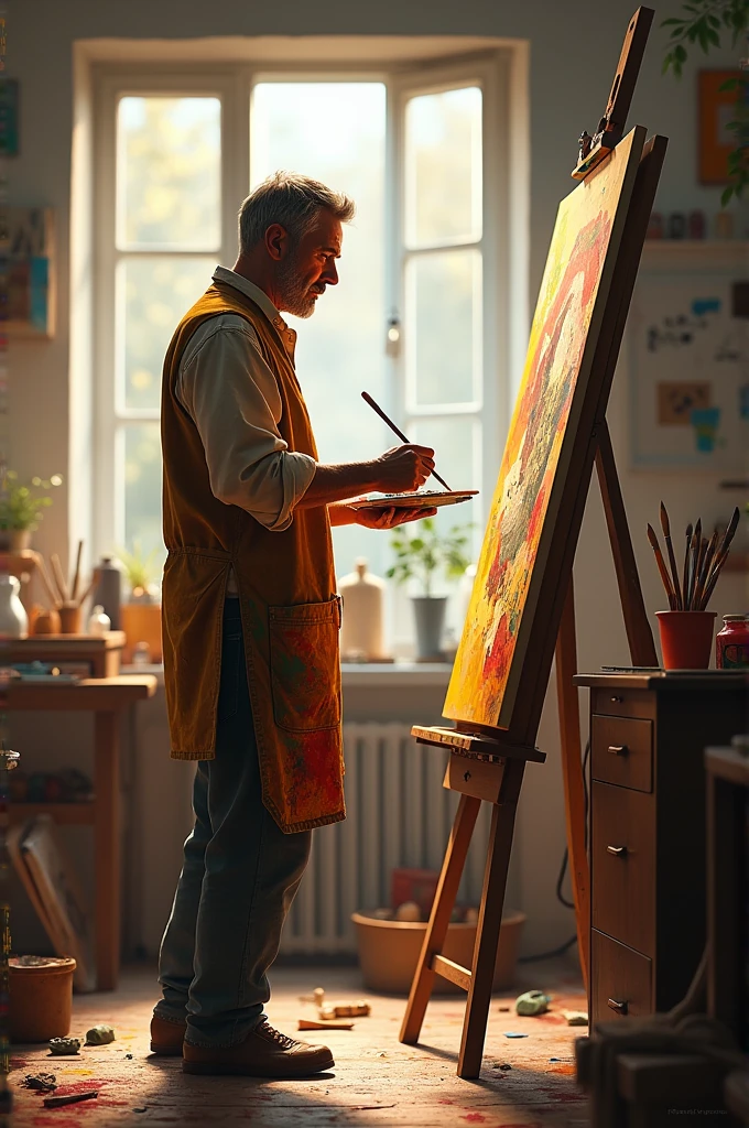 A man in the studio