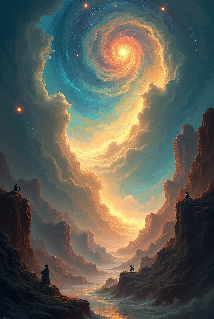 A drawing about how you imagine the cosmos began 