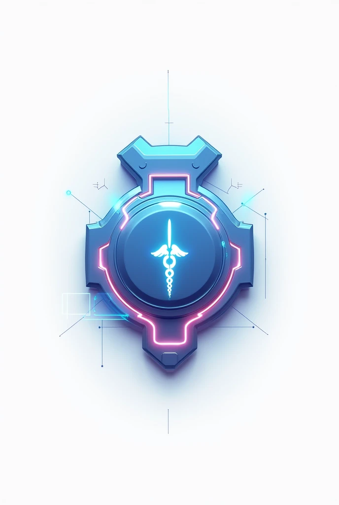 Profile logo with medical contract but with gaming theme, white background