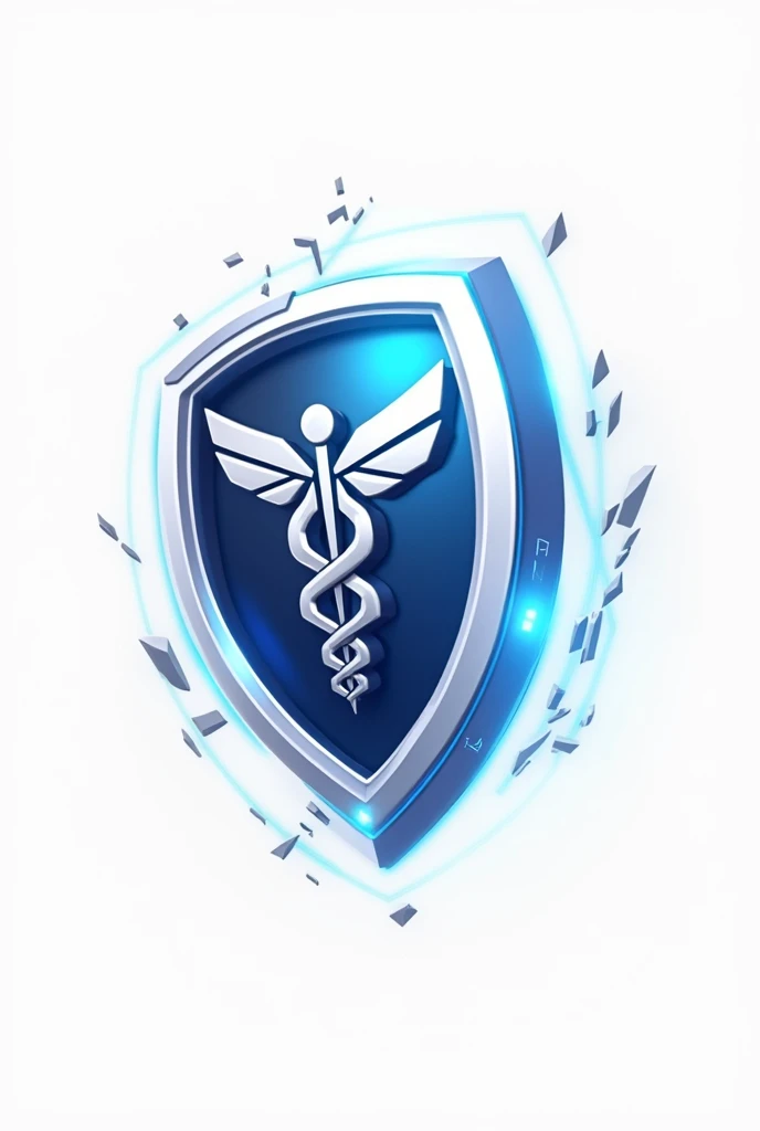 Profile logo with medical contract but with gaming theme, white background