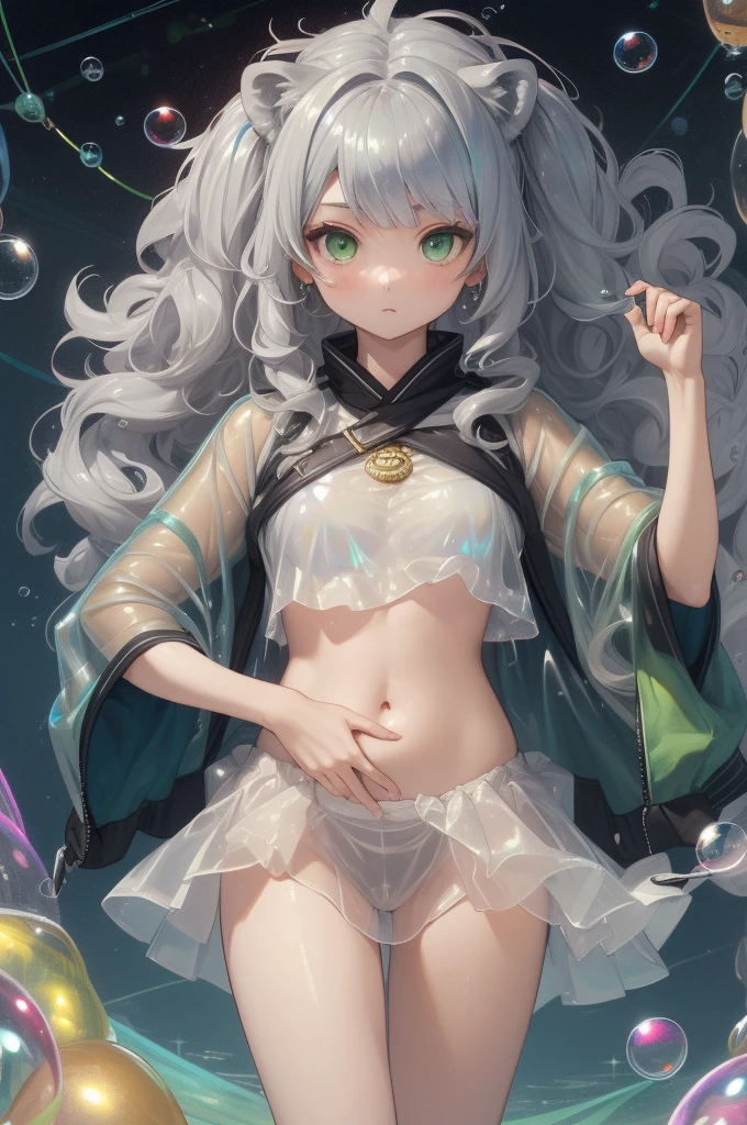 (Highest quality,masterpiece,Esoteric,Super Resolution),Bubble Tech,sf,transparent,Iridescent,See through,inflation,One person,,Gray Hair,Wavy Hair,開stomachた額,Green Eyes,瞳孔が狭stomach,Lion&#39;s Ears,white Lion&#39;s Ears,Lion&#39;s Tail,Tropical Garden,Flowers,,((((neon Purple Hair | Neon pink hair | Neon blue hair | Neon Aqua Hair | Purple Hair | Fuchsia colored hair | Fluorescent blue hair | Amethyst Hair | Neon Hair | 明るstomachピンクの髪 :1.5)))), ((((Made with paint、Defying Gravity,A thick current)))),((((Paint splashes:1.3,Shiny Hair: 1.3)))),(((transparent))),(((長stomach三つ編みの液体ペイント))),Glamorous Body,Plump thighs,Realistic Flesh,Backlight,Shiny Hair,is,Panties in full view,Plump thighs,Muscle streaks,Playing with fireballs,Glowing magic circle,stomach,balance,((Press against the glass,breast,1.5)),Oppression,おっぱstomach,Chest pressing,