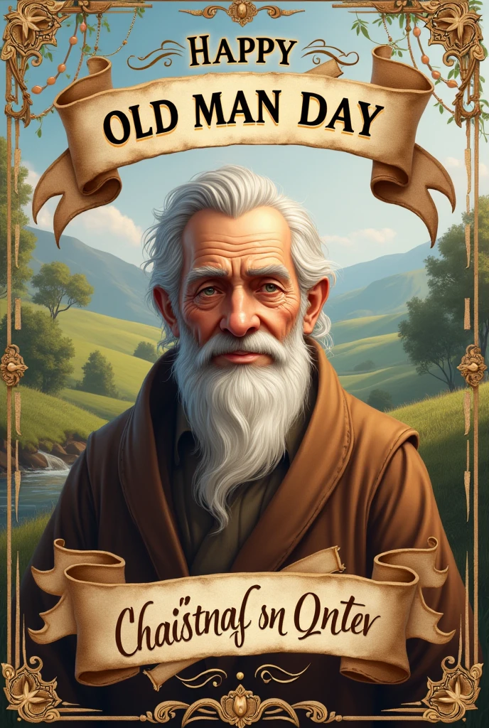 a banner celebrating old man day
