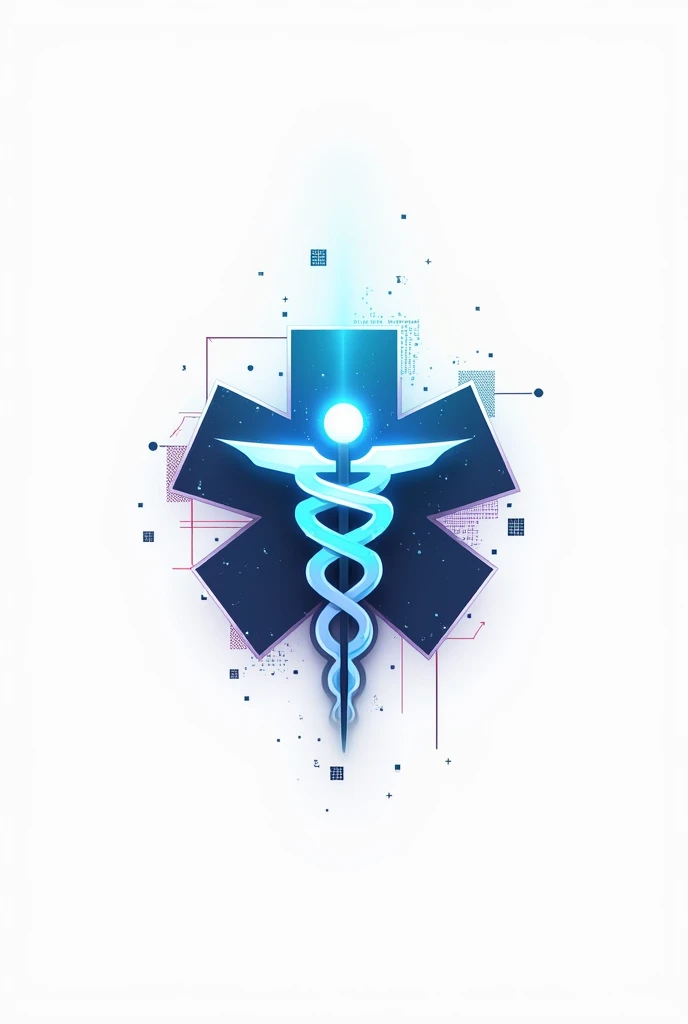 Profile logo with medical contract but with gaming theme, white background