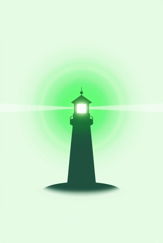 Lighthouse logo green light modern
