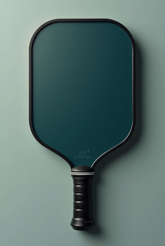 "Design a pickleball paddle tailored for players aged 30-50. The paddle should feature a refined and sophisticated look with a balance of modern and classic elements. Incorporate a sleek, ergonomic design with a comfortable grip and a sturdy frame. Use elegant, understated colors such as navy blue, grey, or deep green, and include subtle patterns or textures that reflect a mature and professional style. The paddle face should have a high-quality finish with precise detailing for enhanced performance and control, suitable for both casual and competitive play.