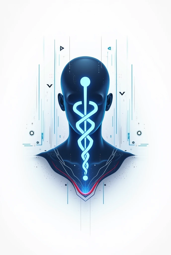 Profile logo with medical contract but with gaming theme, white background