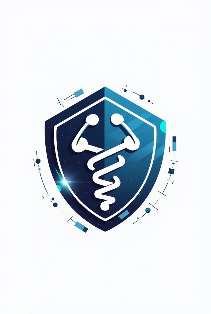 Profile logo with medical contract but with gaming theme, white background