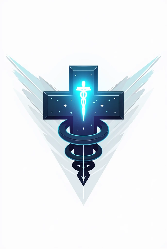 Profile logo with medical contract but with gaming theme, white background