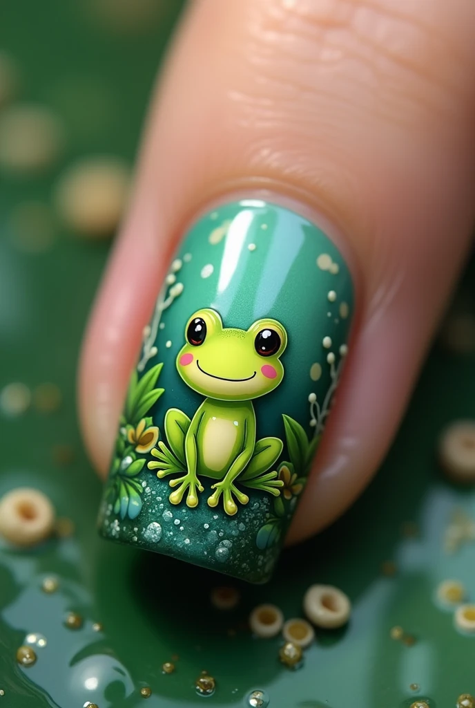 Frog design nails