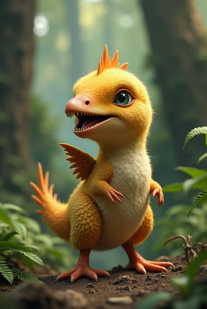 A chick hybrid with a T rex.
