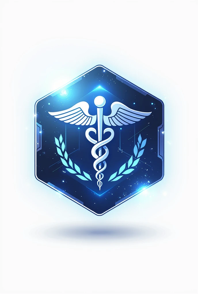 Profile logo with medical contract but with gaming theme, white background