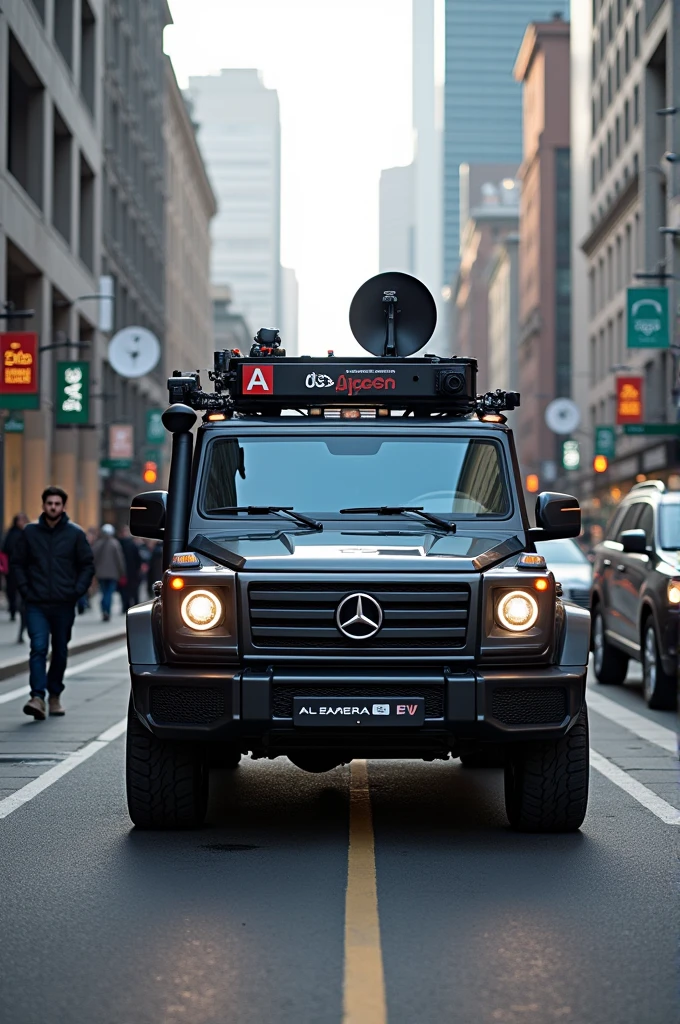Al Jazeera news vehicle