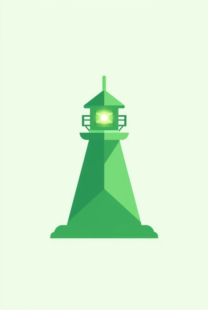 Lighthouse logo green light modern