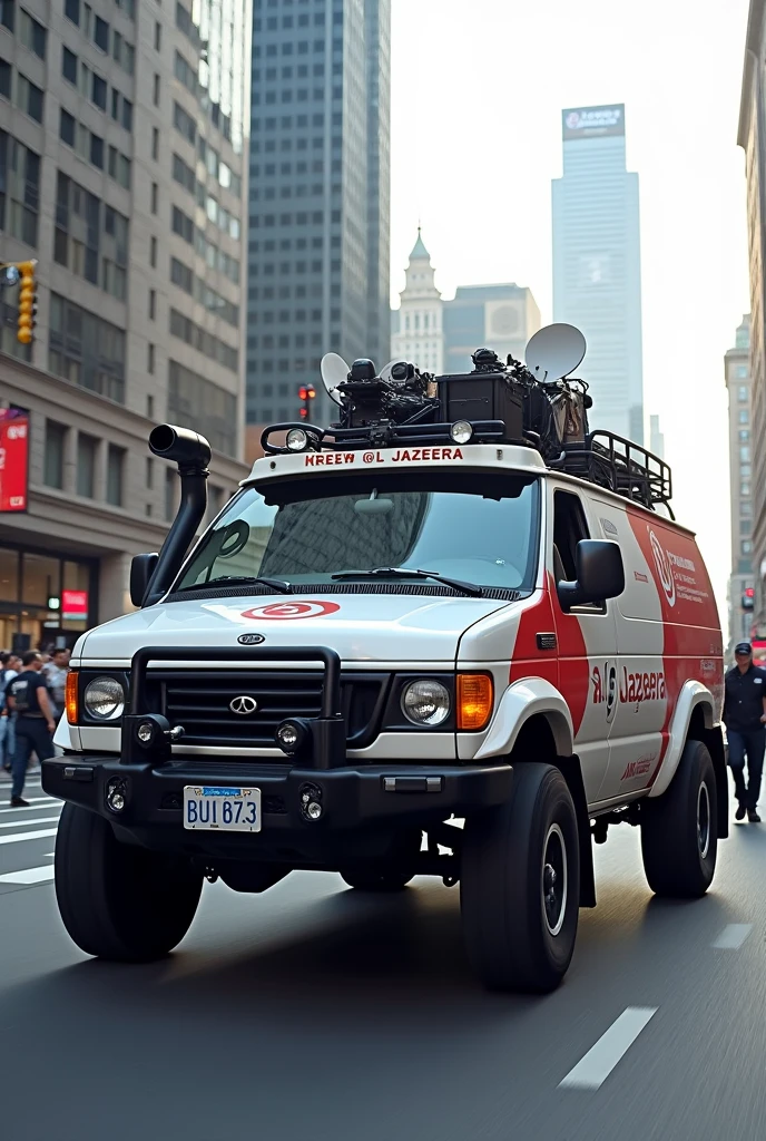 Al Jazeera news vehicle